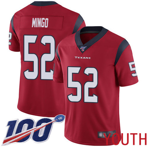 Houston Texans Limited Red Youth Barkevious Mingo Alternate Jersey NFL Football #52 100th Season Vapor Untouchable